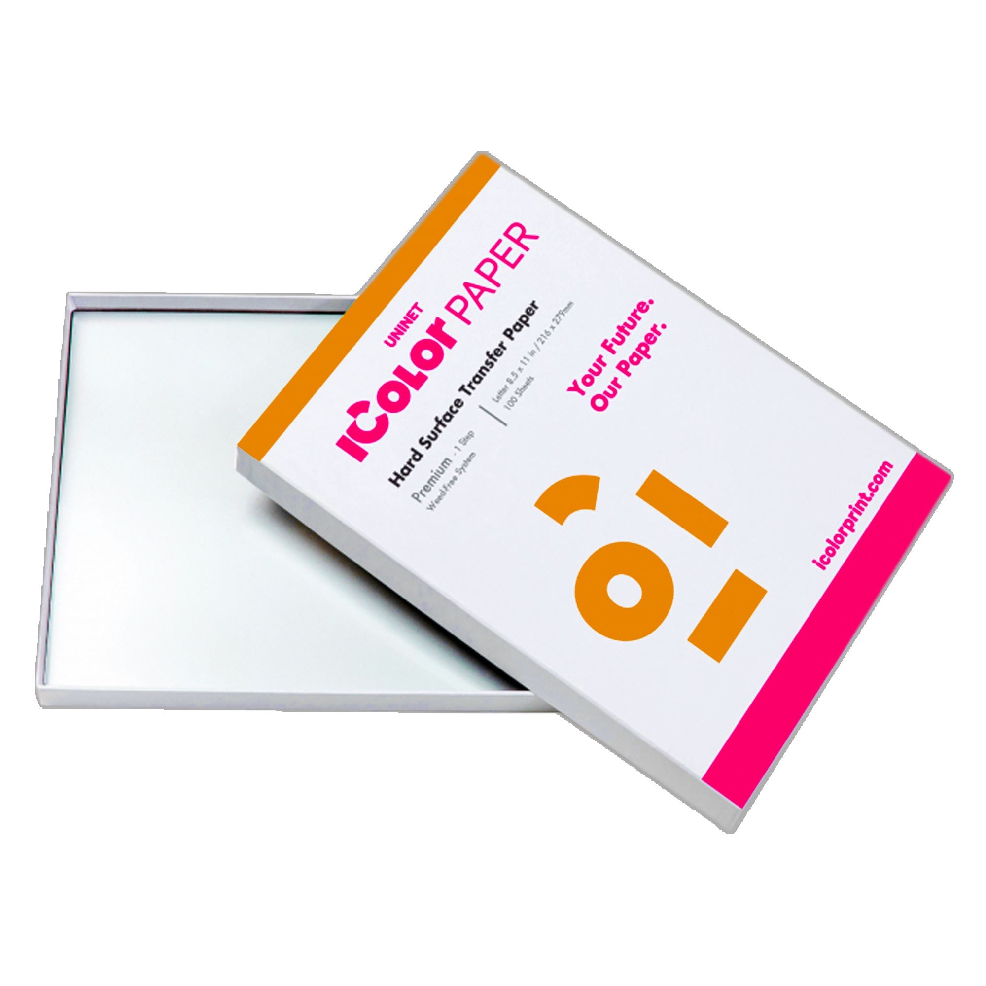 Uninet iColor Premium 1 Step Hard Surface Transfer Paper - 8.5" x 11" - 100 Pack Sublimation Bundle UniNET 