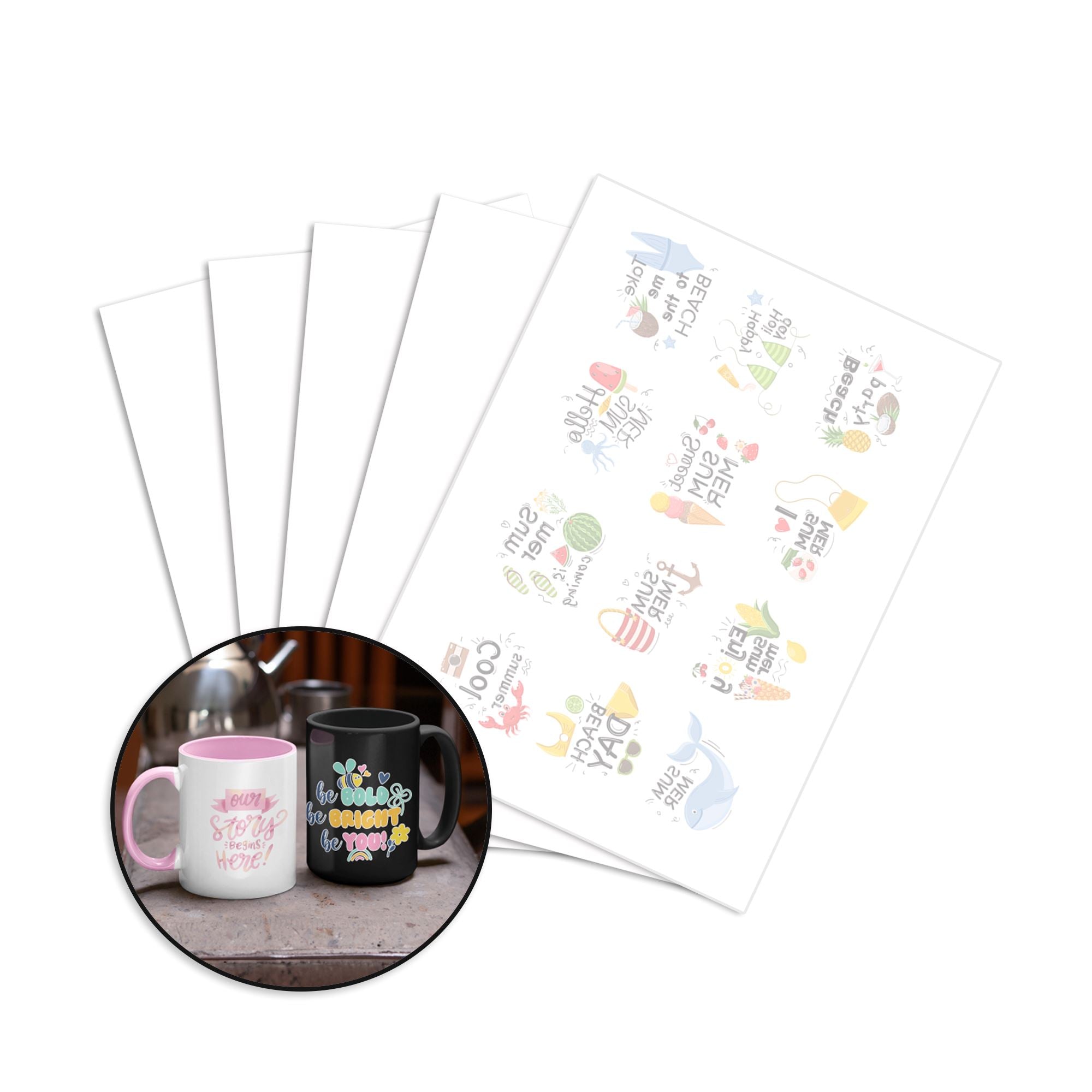 Uninet iColor Premium 1 Step Hard Surface Transfer Paper - 8.5" x 11" - 100 Pack Sublimation Bundle UniNET 