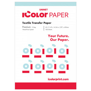 Uninet iColor Premium 2 Step Transfer and Adhesive Media Kit - 11.69" x 16.54" - 100 Pack Sublimation Bundle UniNET 