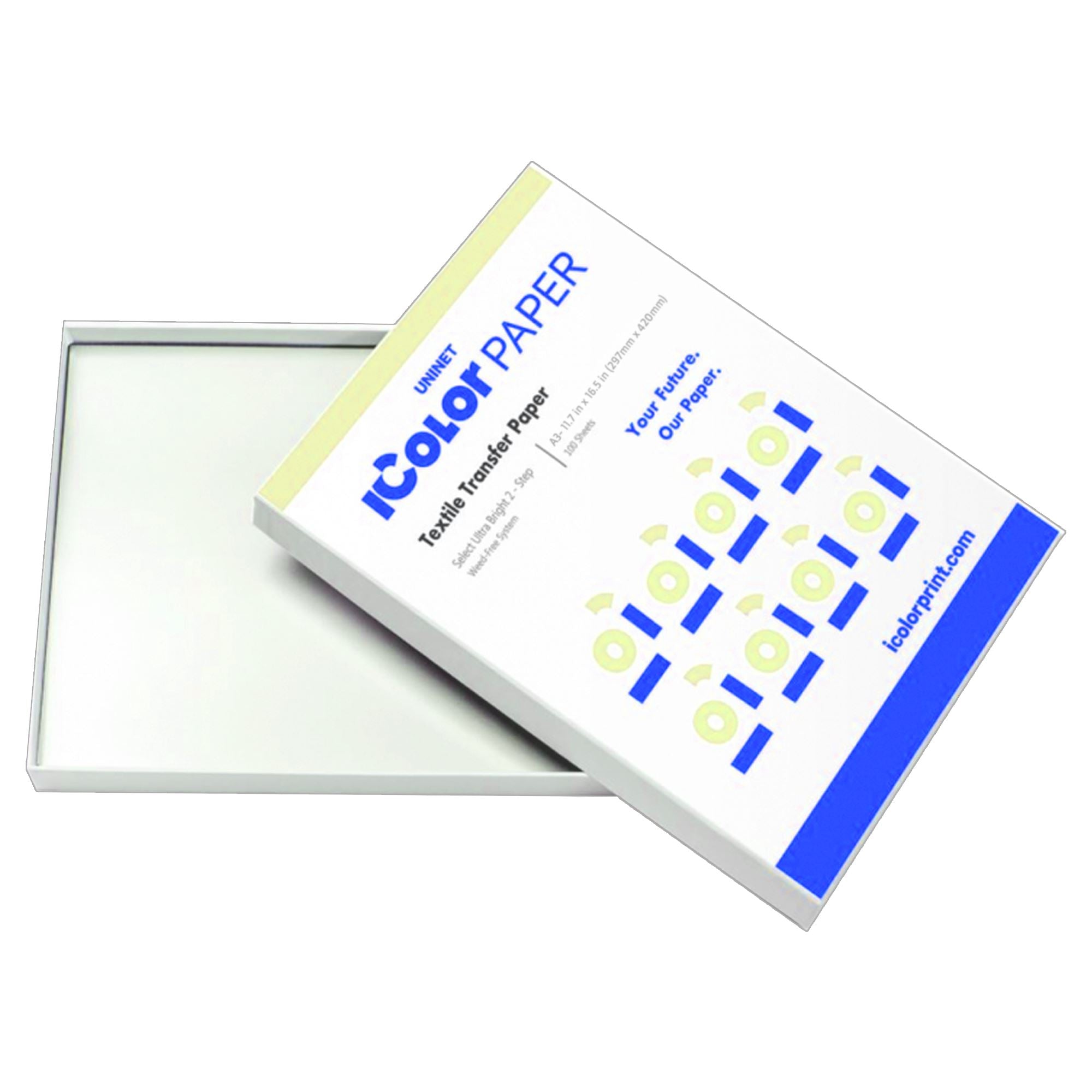 Uninet iColor Select Ultra Bright 2 Step Transfer & Adhesive Paper Kit - 11.7" x 16.5"- 100 Pack Sublimation Bundle UniNET 