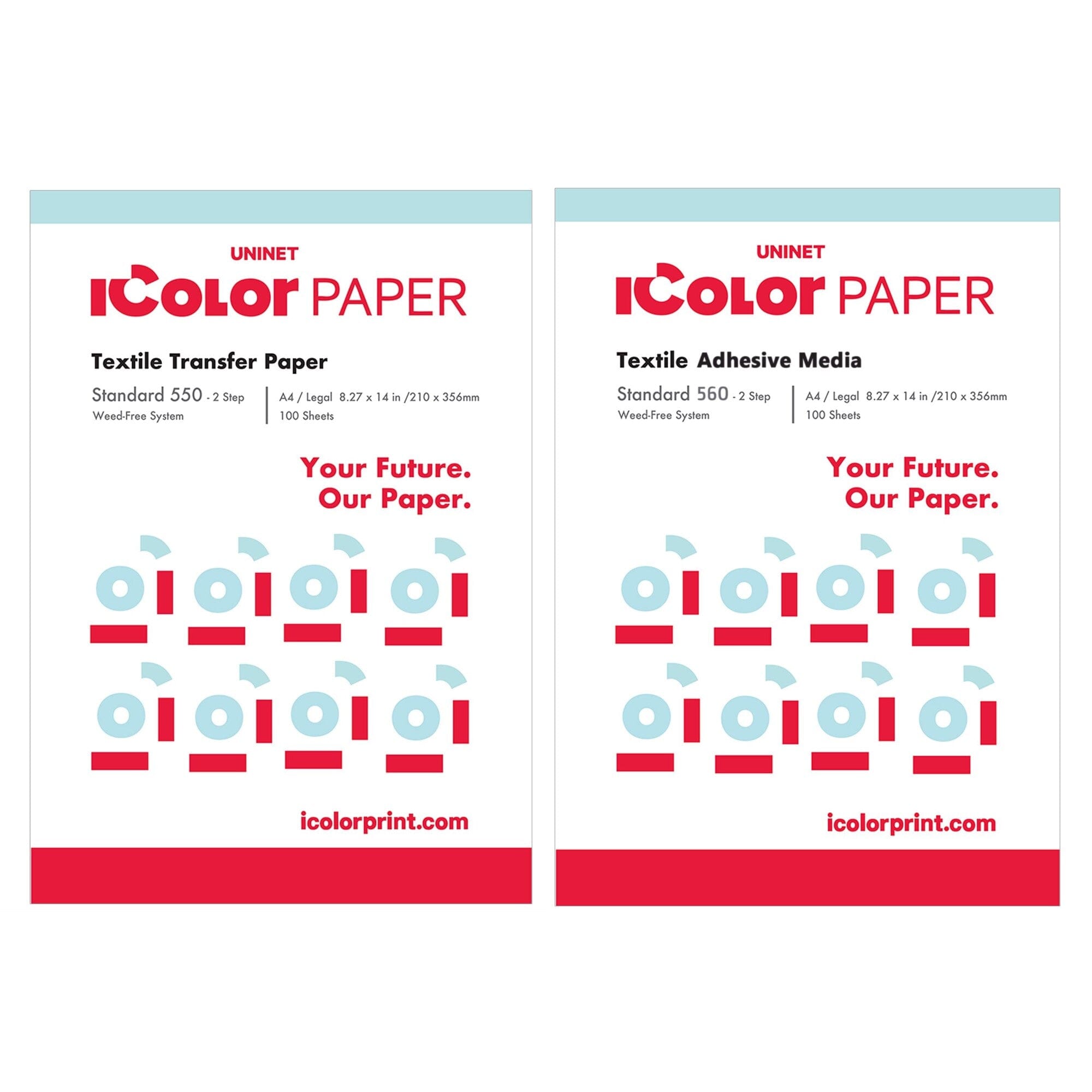 Uninet iColor Standard 2 Step Media - 8.27" x 14" Sublimation Bundle UniNET 