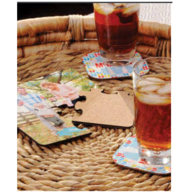 Unisub Sublimation Square Coaster Blanks - 4 Pack 4" x 4" - 1009 - Swing Design