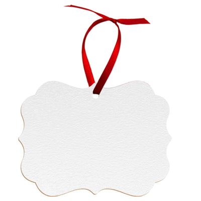 Unisub Sublimation Ornament Blanks - Benelux w/ Ribbon - 4839 - Swing Design