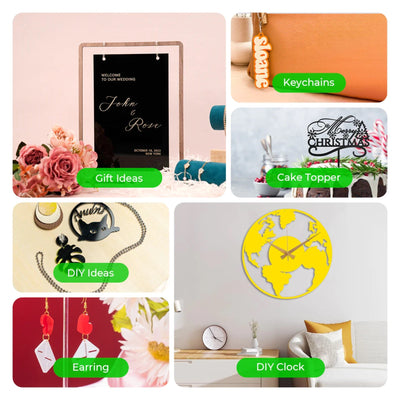 xTool 1/8" Colored Acrylic Assorted Sheet Kit - 10 Pieces Laser Engraver xTool 