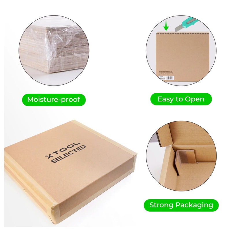 xTool 1/8" Plywood Assorted Sheet Kit - 18 Pieces Laser Engraver xTool 