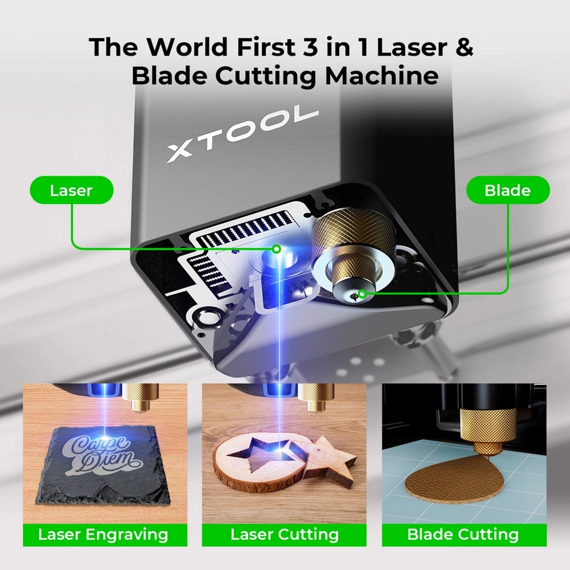 xTool M1 - Mini but Powerful Hybrid Laser & Blade Cutter by