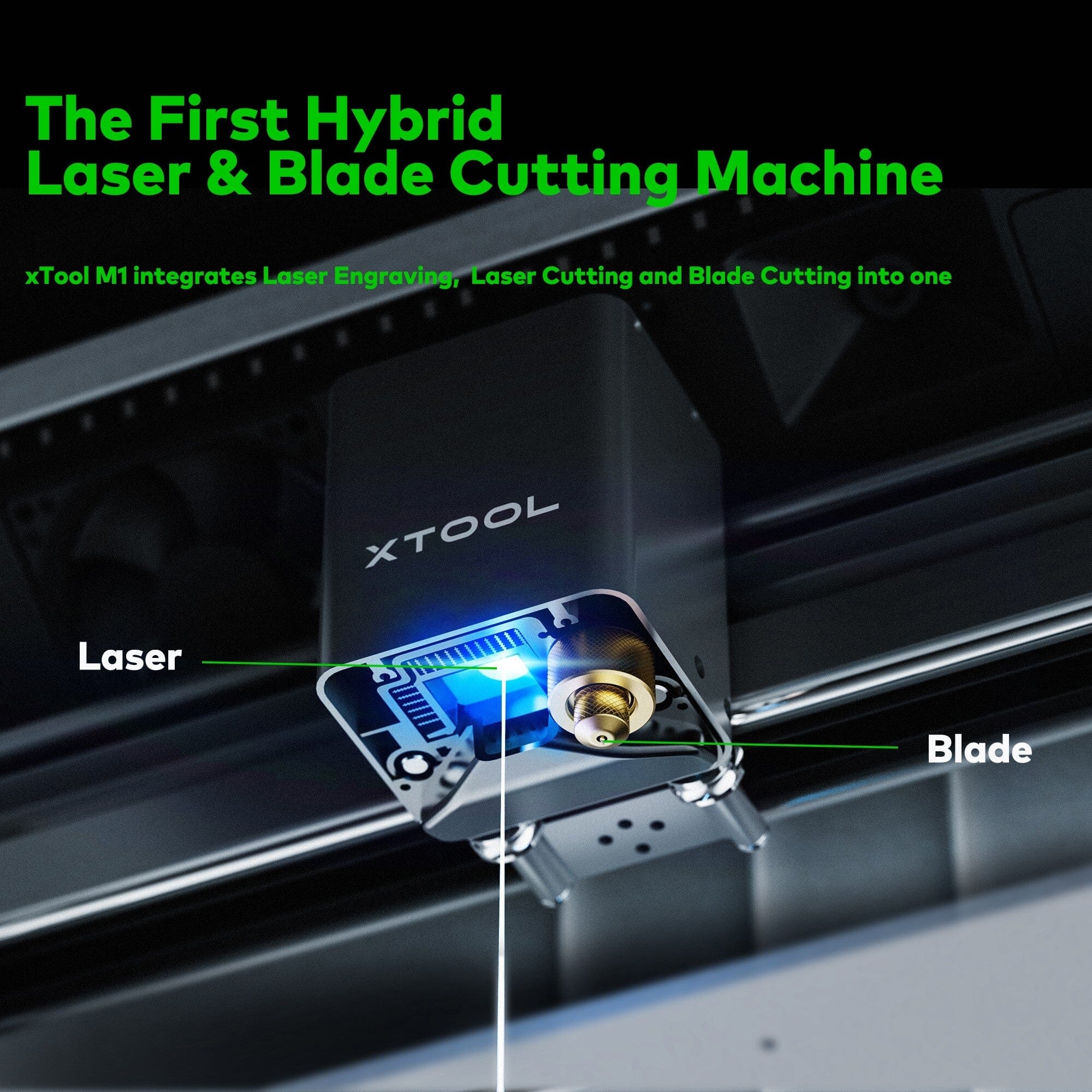 xTool M1 10w 3-in-1 Hybrid Laser Engraver & Cutting Machine with Rotoray 2  Pro and Material Box 