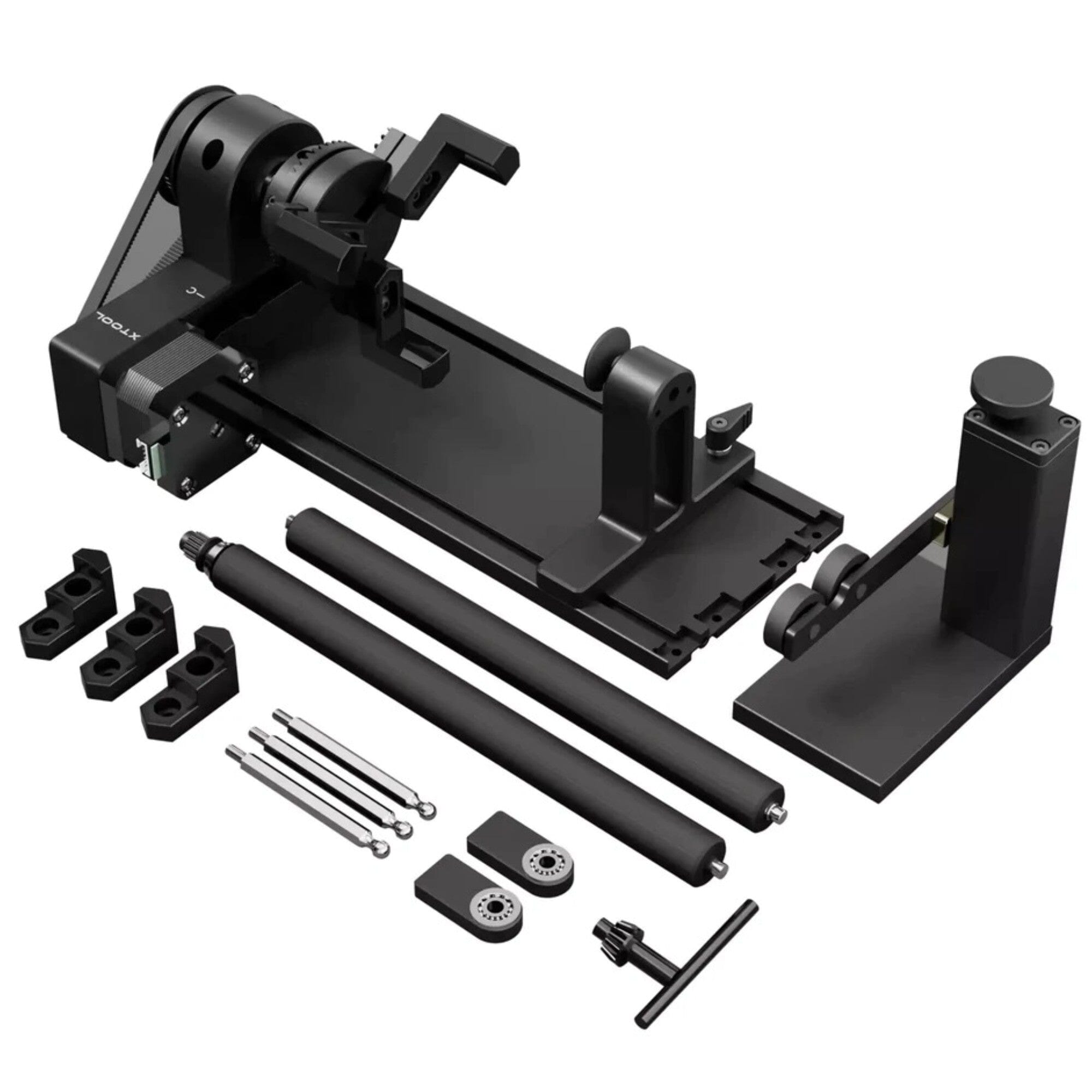 xTool P2 55W CO2 Laser Cutter & Engraver Riser, Rotary, Rail Bundle