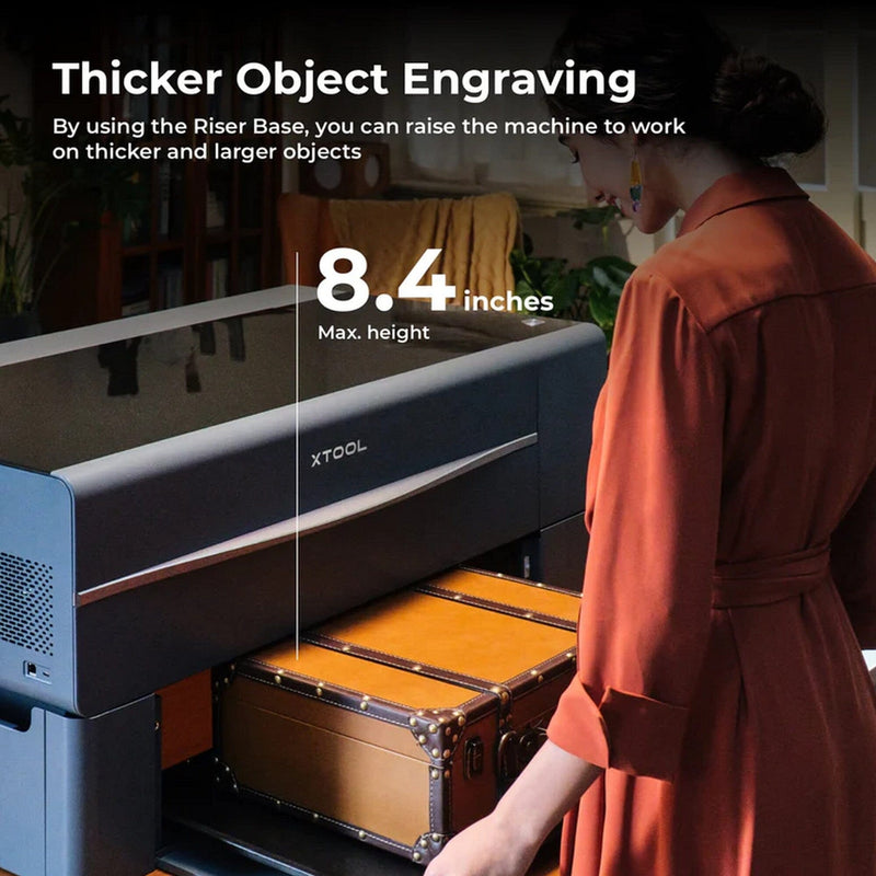 xTool P2 Pro 55W CO2 Laser Cutter & Engraver Riser, Rotary, Rail Bundle Laser Engraver xTool 