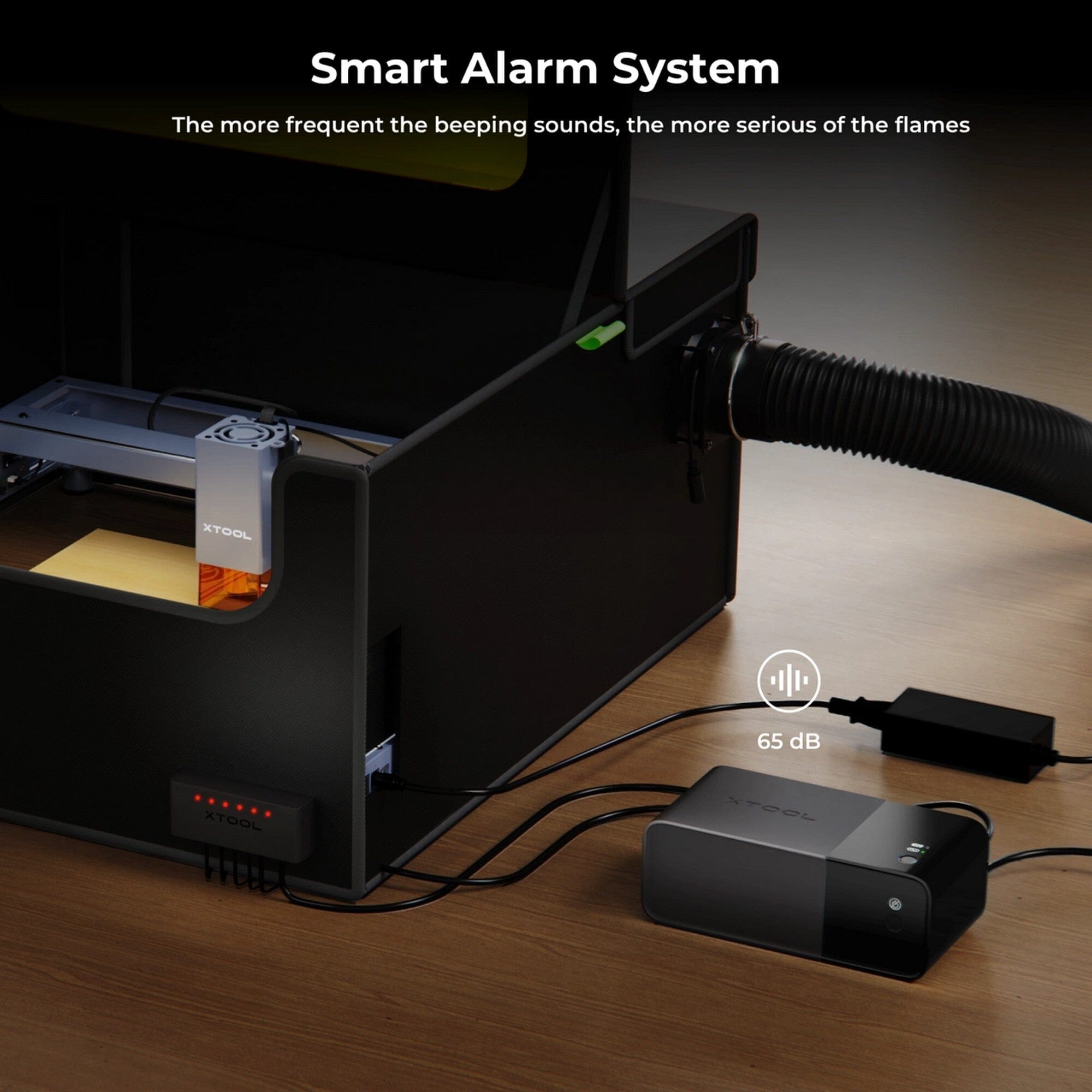 xTool S1 Fire Safety Set: Auto Fire Detection & Fire Extinguishing Attachment Laser Engraver xTool 